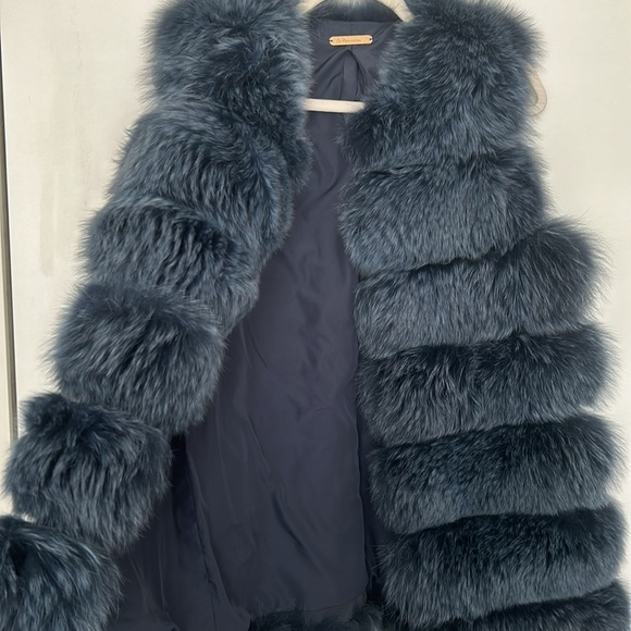 La Forentina Fox Navy Blue Fur - Picture 2 of 4